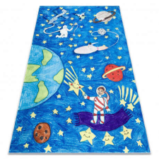 BAMBINO 2265 mosható szőnyeg tér űrrakéta gyerekeknek csúszásgátló - kék 160x220 cm lakástextília