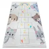  BAMBINO 43092 mosható szőnyeg Állatok, komló gyerekeknek csúszásgátló - rózsaszín / sárga 140x200 cm