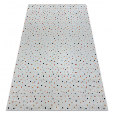 BAMBINO 47890 mosható szőnyeg Pöttyök gyerekeknek csúszásgátló - fehér / barna 160x220 cm lakástextília