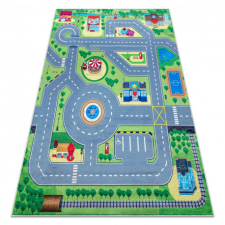  BAMBINO 9028 mosható szőnyeg Város, utcák gyerekeknek csúszásgátló - zöld / szürke 160x220 cm lakástextília
