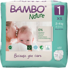 Bambo Nature 1, 22 db 2-4 kg számára pelenka