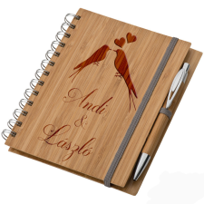  Bambusz füzet A5 + toll - Pároknak, szerelmeseknek füzet