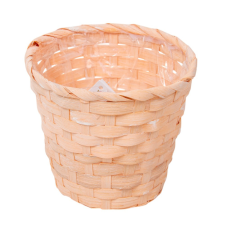  Bambusz kosár kerek barack D15cm M13cm dekorációs kellék