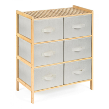  Bambusz polc G21 6 kosárral, bézs színű bútor