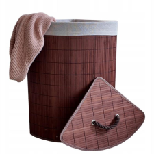  Bambusz Sarok Szennyeskosár - barna - 60 Literes - Kivehető Béléssel + AJÁNDÉK bútor