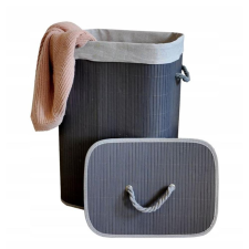  Bambusz Szennyeskosár - szürke - 72 Literes - Kivehető Béléssel + AJÁNDÉK bútor