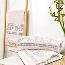 Bambusz törölköző BAMBOO 50x90 cm krém, 70% bambusz szál | 30% pamut lakástextília