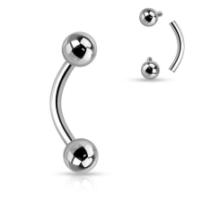 Banán piercing titánból 10mm testékszer