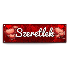 Banner, party felirat, Szeretlek party kellék