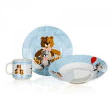  Banquet 60TB002-B Gyerek étkészlet 3 részes Teddy Bear tányér és evőeszköz