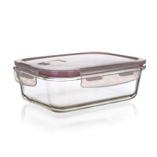 Banquet BANKET LORA 950 ml fedéllel, bordó, üveg (A19249) uzsonnás doboz