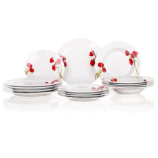 Banquet étkező szett 18 db POPPY A02565 tányér és evőeszköz