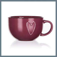 Banquet Jumbo kerámia bögre HEART 730 ml, bordó 60324995 bögrék, csészék