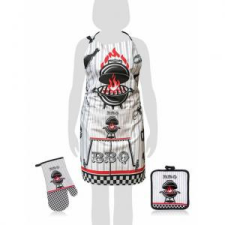  Banquet Kötény, kesztyû és edényalátét szett pamut BBQ szürke 10000534 konyhai eszköz