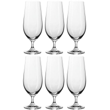 Banquet Leona Crystal A11306 Söröspohár 6 db 370 ml tányér és evőeszköz