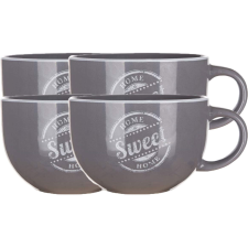 Banquet SWEET HOME bögre kerámia jumbo 730 ml, szürke, 4 db (A18800) bögrék, csészék