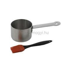 BARBECOOK BC-ACC-7211 rozsdamentes acél edény szilikon ecsettel kerti sütés és főzés