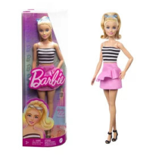  Barbie 65. Évfordulós baba fekete-fehér csíkos ruhában baba