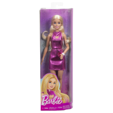 BARBIE BABA BARBIE FASHIONISTAS SZŐKE RÓZSASZÍN FÉMES RUHÁVAL baba
