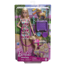 Barbie és kiskutyás játékszett kerekesszékkel barbie baba