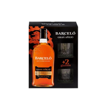  Barcelo Gran Anejo rum díszdobozban 2 pohárral DRS (0,7L / 37,5%) rum