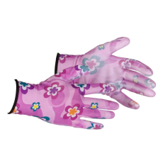 BarkácsVilág Kesztyű kerti 6/XS női pink virág