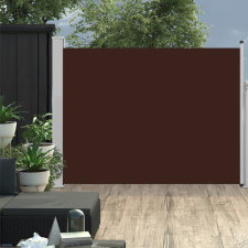 Barna behúzható oldalsó teraszi napellenző 170 x 500 cm kerti bútor
