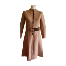  Barna elegáns szövet ruha (méret: S)