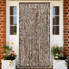  barna és fehér zsenília rovarfüggöny 100 x 230 cm szúnyogháló