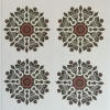  Barna jantramintás csempematrica fehér háttérrel 4db/szett15x15cm