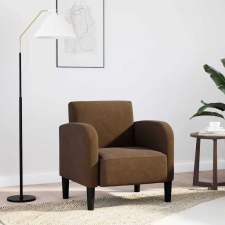  barna műbőr kanapé szék karfával 54 cm bútor