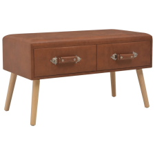 barna műbőr pad fiókokkal 80 cm bútor