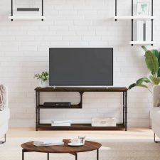  Barna tölgy színű szerelt fa és acél TV-szekrény 103x38x46,5 cm bútor