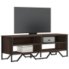  Barna tölgy színű szerelt fa TV-szekrény 122 x 34 x 41 cm