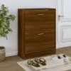  Barna tölgyszínű szerelt fa cipősszekrény 63x24x81 cm
