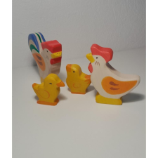 Baromfi család Holztiger fa figura szett játékfigura