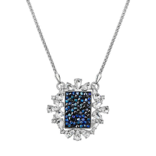  BAROQUE ROCK- Kézzel készített Swarovski kristályos nyaklánc - BERMUDA BLUE - kék nyaklánc