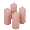  Bársony glitter henger gyertya 40x100mm púder 4db/csom (db ár)