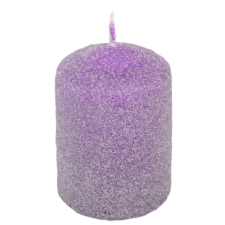  Bársony glitter henger gyertya 50x75mm lila gyertya