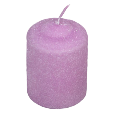  Bársony glitter henger gyertya 50x75mm viola gyertya