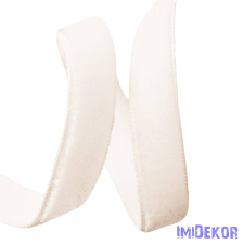  Bársony szalag 10mm x 10m - Ekrü dekorációs kellék