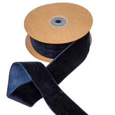  Bársony szalag navy kék 4cmx10y dekorációs kellék