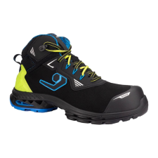 Base Boston S3S ESD munkavédelmi bakancs (fekete/zöld, 36) munkavédelmi cipő