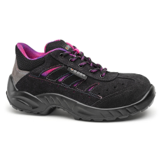 Base Zoe S1P SRC női munkavédelmi félcipő (fekete/pink, 36)