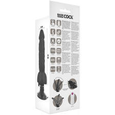Basecock REALISTIC BENDABLE REMOTE CONTROL BLACK 20 CM vibrátorok