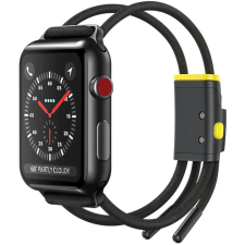 Baseus Apple Watch 3-6, SE (38 / 40 mm), textíl pótszíj, állítható, légáteresztő, Baseus Lets Go, fekete okosóra kellék