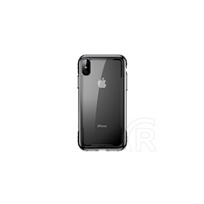 Baseus Armor Apple iPhone Xs Max műanyag hátlap szilikon kerettel (fekete) tok és táska