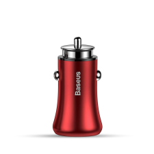 Baseus – Autós szivargyújtó töltő USB 4.8A 24W piros mobiltelefon kellék