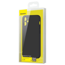 Baseus Baseus iPhone 12 mini case Liquid Silica Gel Black (WIAPIPH54N-YT01) mobiltelefon kellék