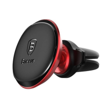 Baseus Baseus Magnetic Air Vent Mágneses autós telefontartó kábelcsipesszel, piros tok és táska